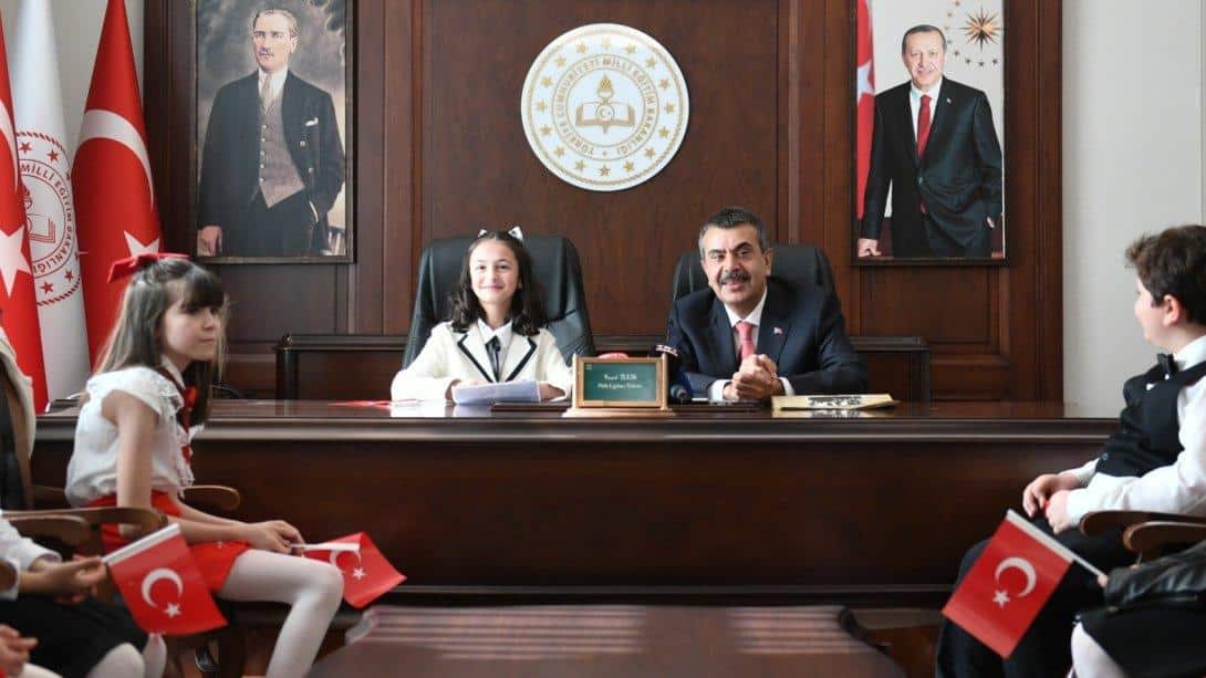 MINISTER TEKİN HANDS OVER HIS SEAT TO 11-YEAR-OLD IRMAK ON APRIL 23