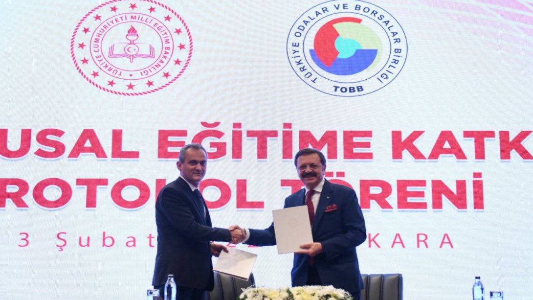 CONTRIBUTION TO NATIONAL EDUCATION PROTOCOL SIGNED WITH TOBB