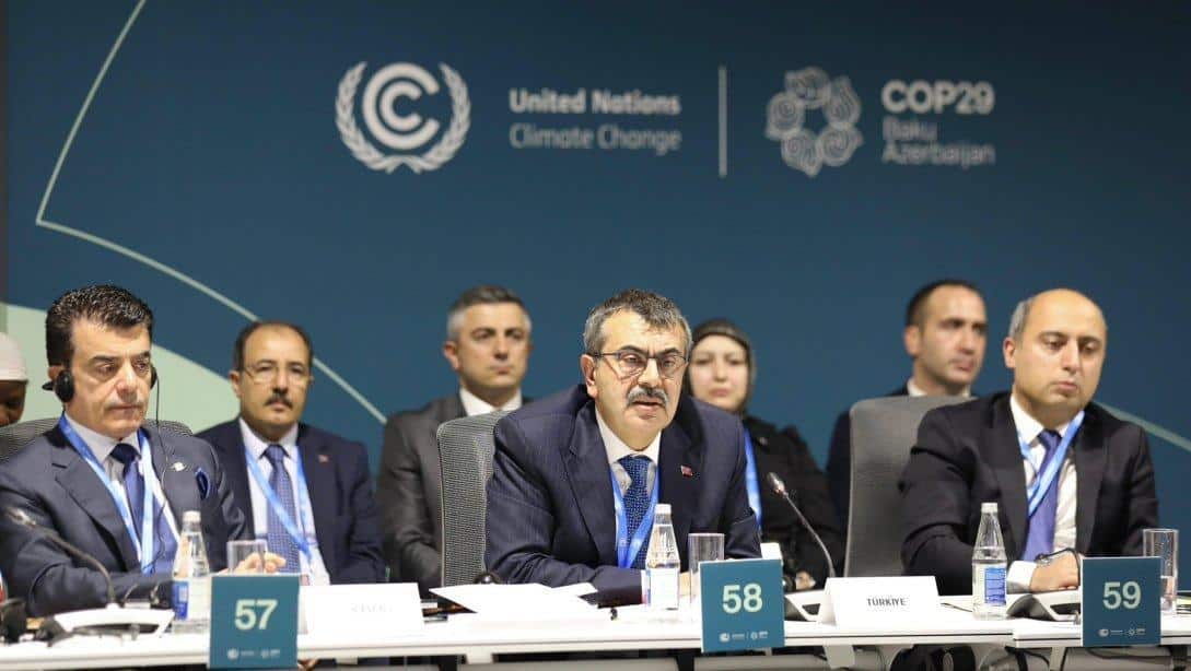 MINISTER OF NATIONAL EDUCATION TEKİN ADDRESSES PARTICIPANTS AT COP29 HELD IN AZERBAIJAN